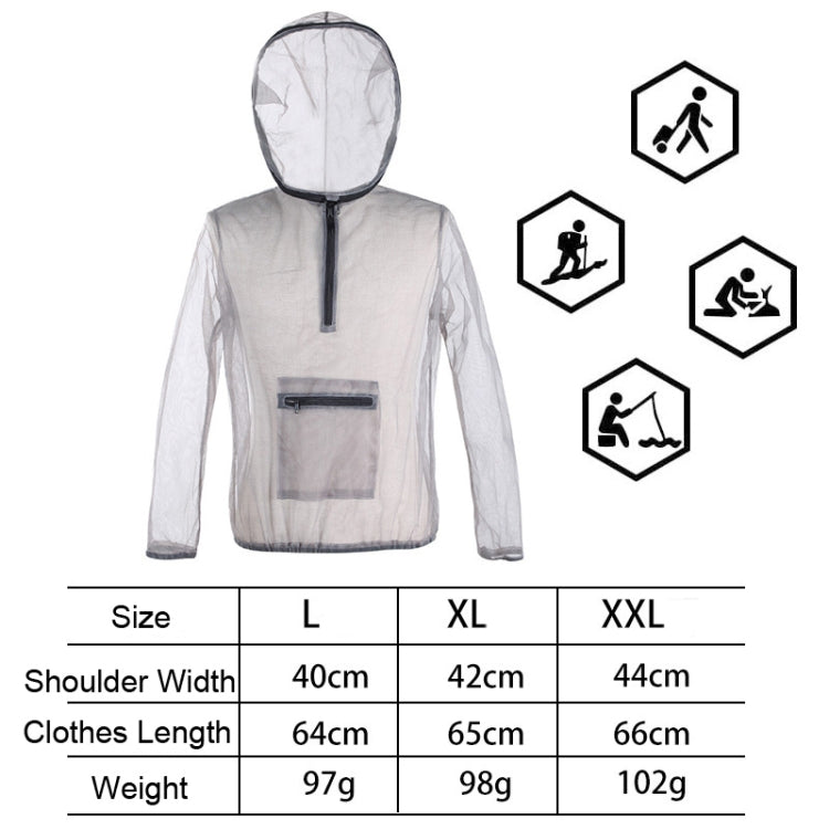 Jungle Expedition Breathable Insect-proof Jacket With Hood Anti-bite Mesh Gauze Cloth, Size: XXL - Anti-mosquito Clothing by PMC TechLife | Online Shopping South Africa | PMC TechLife | Buy Now Pay Later Mobicred