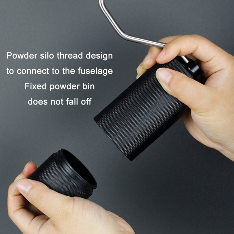 CNC Stainless Steel Hand Crank Coffee Bean Grinder, Specification: Seven Corner Gray - free shipping - PMC TechLife - Order now!