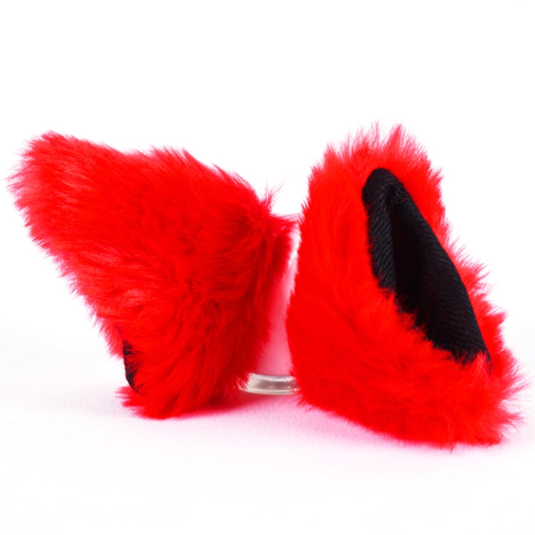 4PCS Motorcycle Plush Ear Helmet Decoration(Red) - Ornamental Parts by PMC TechLife | Online Shopping South Africa | PMC TechLife | Buy Now Pay Later Mobicred