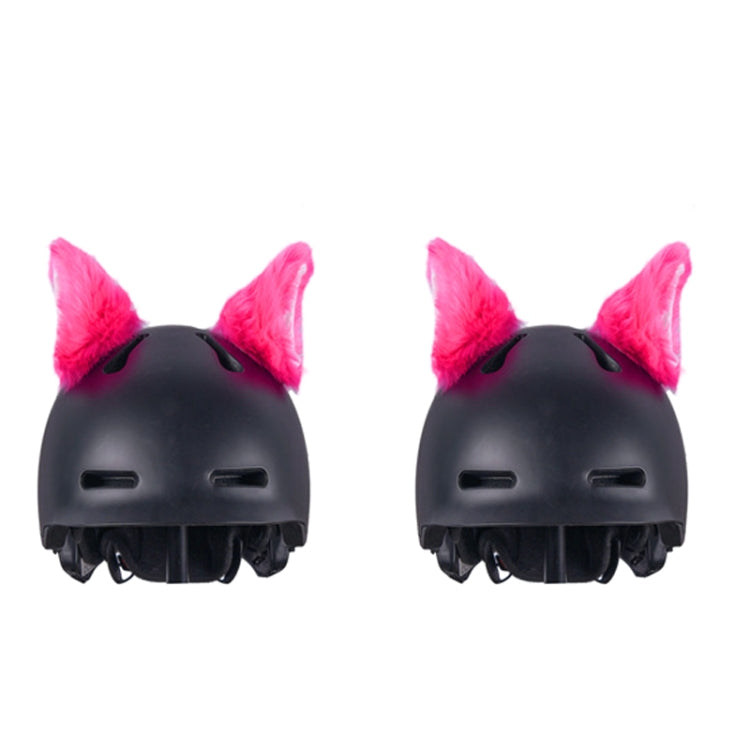 4PCS Motorcycle Plush Ear Helmet Decoration(Rose Red) - Ornamental Parts by PMC TechLife | Online Shopping South Africa | PMC TechLife | Buy Now Pay Later Mobicred