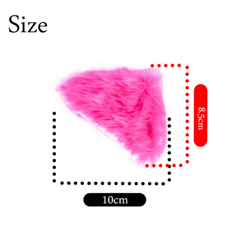 4PCS Motorcycle Plush Ear Helmet Decoration(Rose Red) - Ornamental Parts by PMC TechLife | Online Shopping South Africa | PMC TechLife | Buy Now Pay Later Mobicred