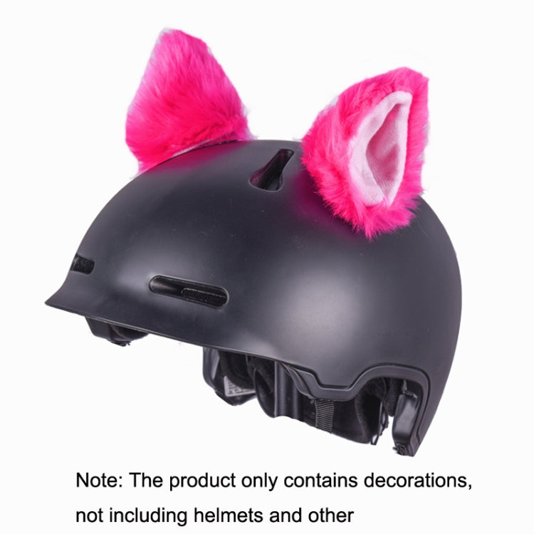 4PCS Motorcycle Plush Ear Helmet Decoration(Pink) - Ornamental Parts by PMC TechLife | Online Shopping South Africa | PMC TechLife | Buy Now Pay Later Mobicred