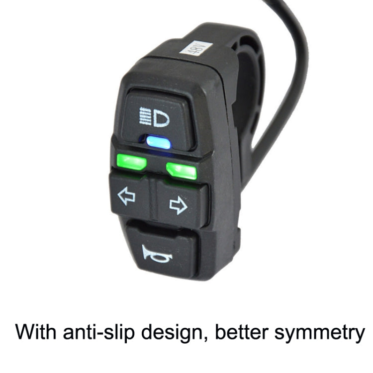 3 In 1 Switch Mountain Car Skateboard Horn Headlights Turn Switch(48V) - Electrical Instruments by PMC TechLife | Online Shopping South Africa | PMC TechLife | Buy Now Pay Later Mobicred