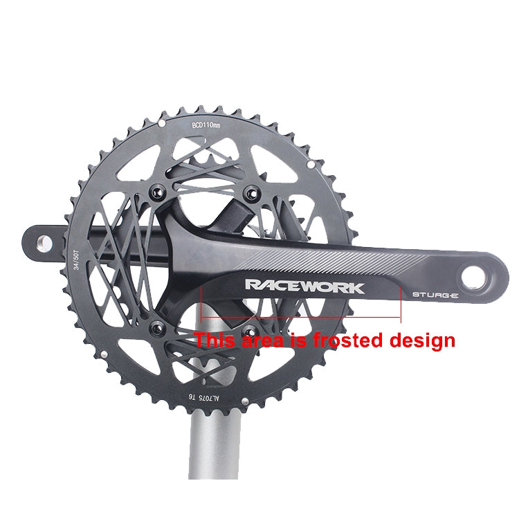 RACEWORK RKRFA Road Bike Aluminum Alloy 22-speed Crankset, Spec: 53-39T with BB - free shipping - PMc TechLife - Order now!