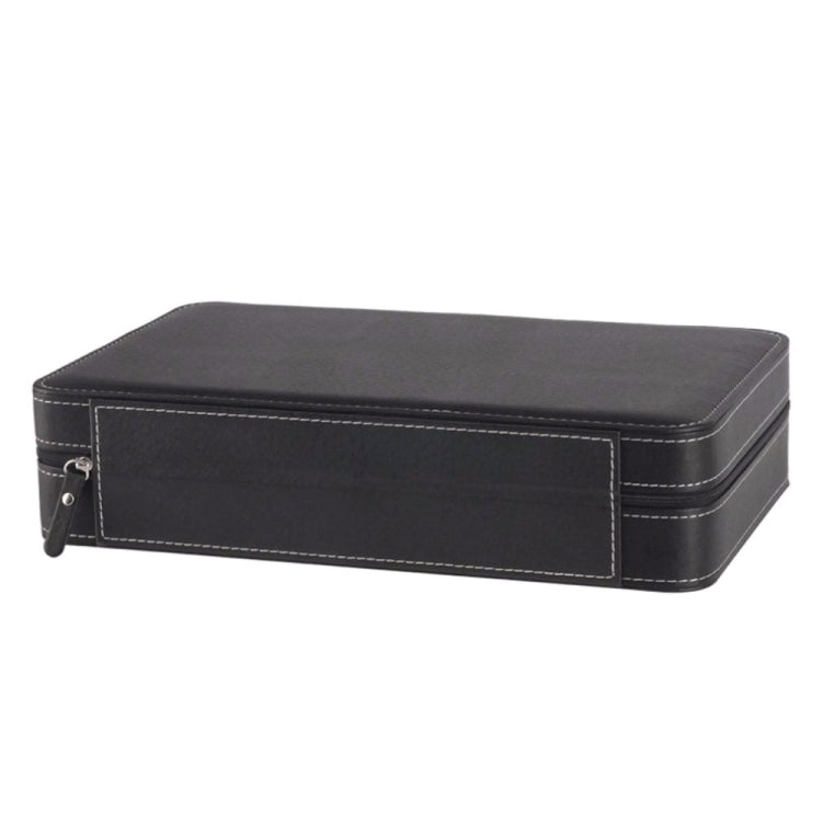 12 Bit Zipper Watch Box Storage Display Box PU Zipper Bag Watch Box(Black) - free shipping - PMC TechLife - Order now!