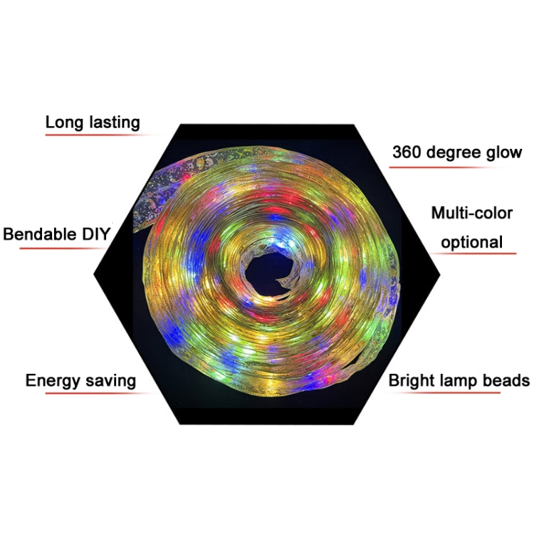 Christmas LED Lights Bronzing Double Ribbon String Lights, Specification: 10m(Silver Warm Light) - free shipping - PMC TechLife - Order now!