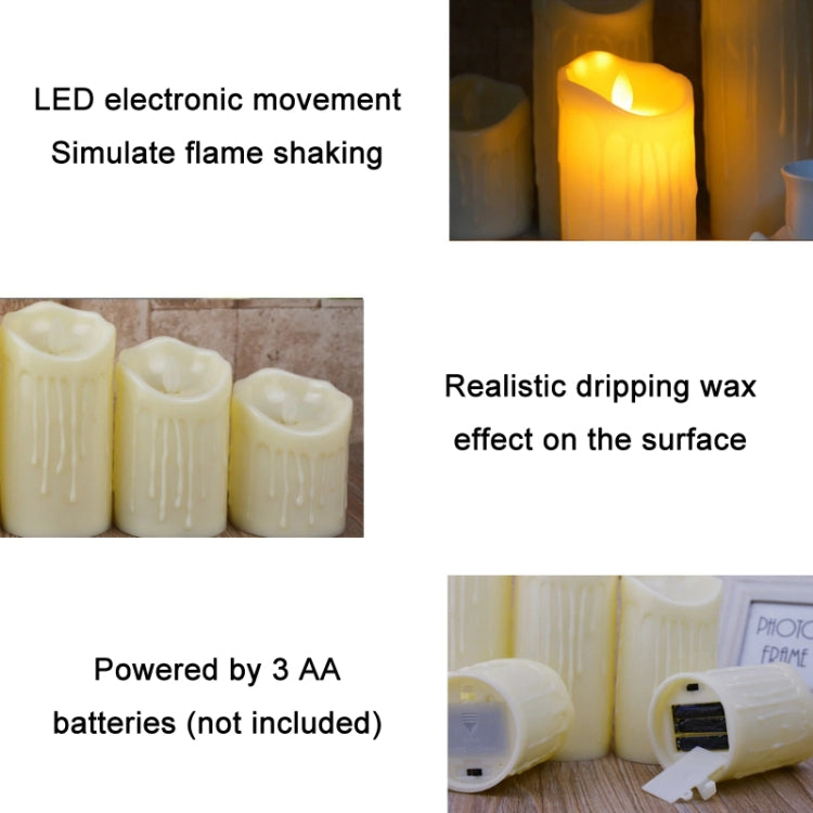 LED Electronic Candle Lights Halloween Christmas Decoration Props, Size: 7.5x20cm(Plastic Tears Candle Lights) - Christmas Decoration Lamps by PMc TechLife | Online Shopping South Africa | PMc TechLife | Buy Now Pay Later Mobicred