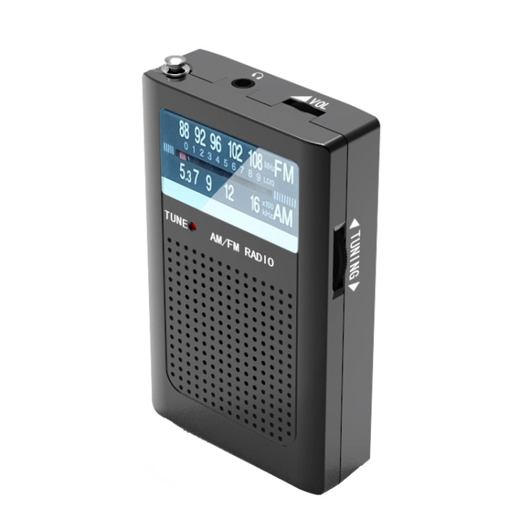 R06 Small FM/AM Pointer Frequency Adjustment Radios With Antenna Pocket Retro Radio(Black) - Radio Player by PMC TechLife | Online Shopping South Africa | PMC TechLife | Buy Now Pay Later Mobicred