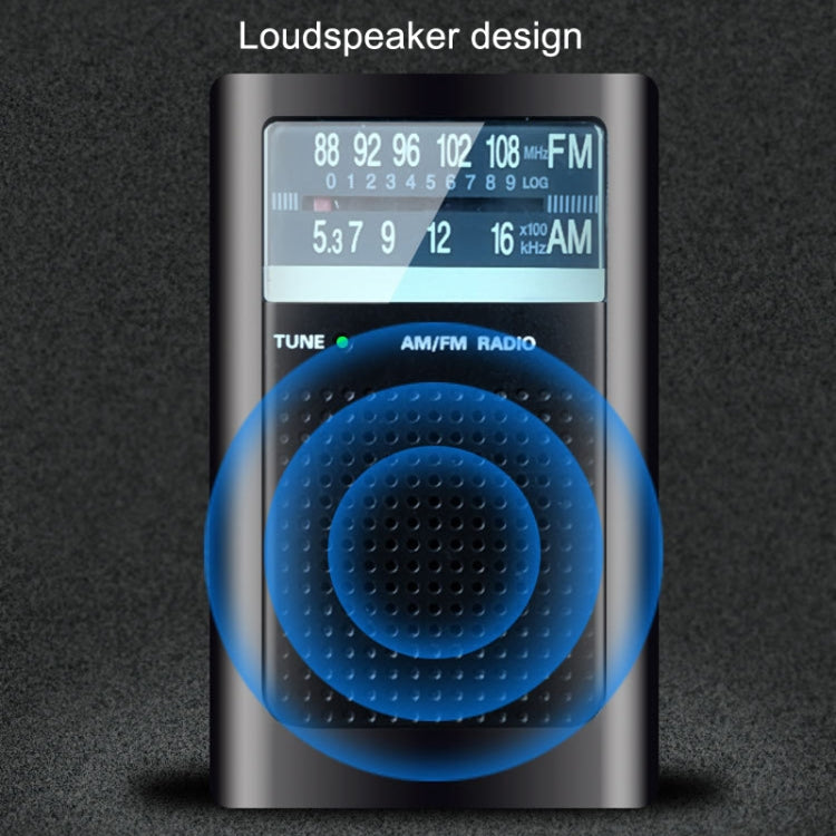 R06 Small FM/AM Pointer Frequency Adjustment Radios With Antenna Pocket Retro Radio(Black) - Radio Player by PMC TechLife | Online Shopping South Africa | PMC TechLife | Buy Now Pay Later Mobicred