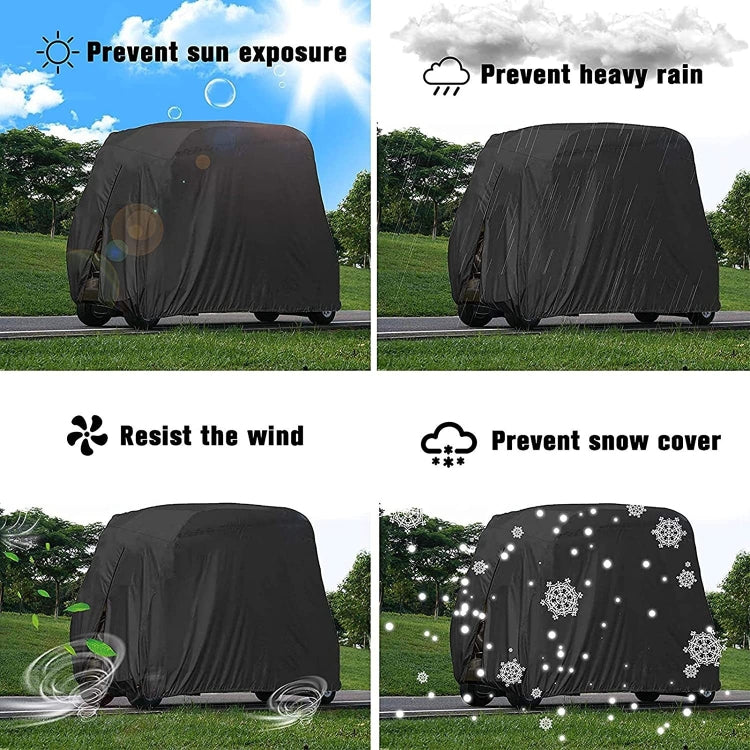 210D Oxford Cloth Golf Cart Cover Scooter Kart Dust Cover, Specification: 275 x 122 x 168 cm(Black) - Dust Covers by PMC TechLife | Online Shopping South Africa | PMC TechLife | Buy Now Pay Later Mobicred