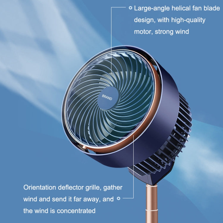 Shaking Head Air Circulation Fan Household Silent Bedroom Floor Fan, CN Plug(Dark Blue) - Electric Fans by PMC TechLife | Online Shopping South Africa | PMC TechLife | Buy Now Pay Later Mobicred