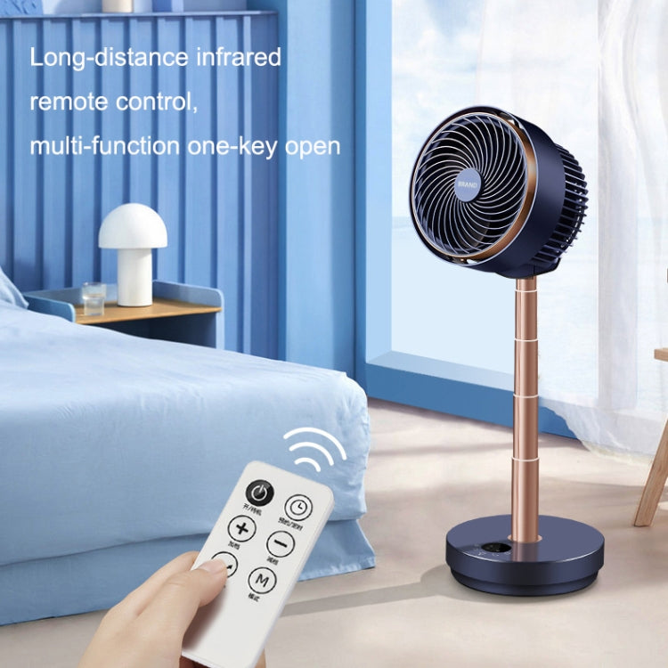 Shaking Head Air Circulation Fan Household Silent Bedroom Floor Fan, CN Plug(Dark Blue) - Electric Fans by PMC TechLife | Online Shopping South Africa | PMC TechLife | Buy Now Pay Later Mobicred