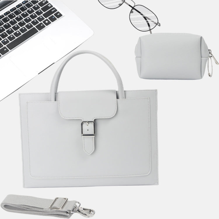 S176 Portable Waterproof Laptop Bag with Power Pack, Size: 15 inches(Light Grey) - 15 inch by PMC Jewellery | Online Shopping South Africa | PMC Jewellery | Buy Now Pay Later Mobicred