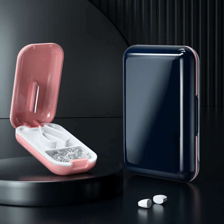 TP-009 Mini Pill Cutting Box Storage Box Dispenser(Cherry Blossom Red) - free shipping - PMC TechLife - Order now!