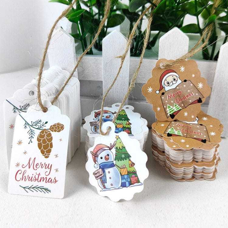 100pcs / Pack Christmas Kraft Paper Tag Gift Wrap Card Set(L-30) - Gift Bags & Wrapping Supplies by PMC TechLife | Online Shopping South Africa | PMC TechLife