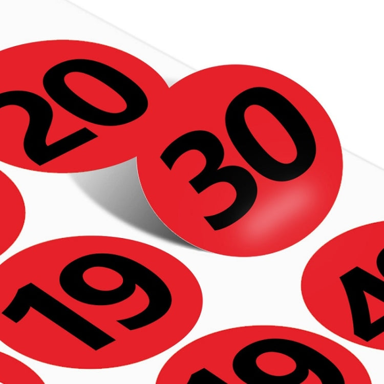 100 Stickers/Sheet Clothes Footwear Size Number Label Sticker, Random Color Delivery, Diameter: 10mm - Printer Paper & Stickers by PMC TechLife | Online Shopping South Africa | PMC TechLife
