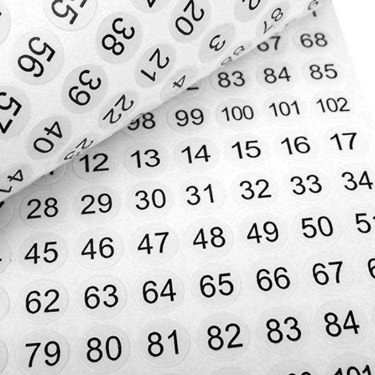 100 Stickers/Sheet Clothes Footwear Size Number Label Sticker, Random Color Delivery, Diameter: 10mm - Printer Paper & Stickers by PMC TechLife | Online Shopping South Africa | PMC TechLife