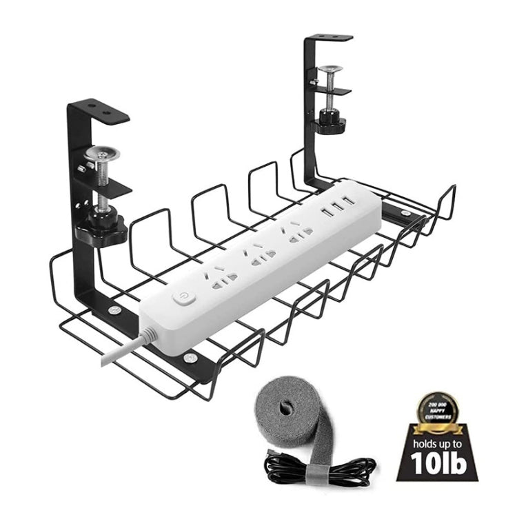 Under Desk Cable Management Tray Carbon Steel Cable Organizer Cable Storage Rack - Shelf & Hooks by PMC TechLife | Online Shopping South Africa | PMC TechLife