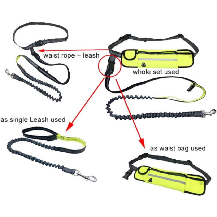 Pet Run Traction Rope Portable Waist Bag(Green) - Leashes & Chest Strap by PMC TechLife | Online Shopping South Africa | PMC TechLife | Buy Now Pay Later Mobicred
