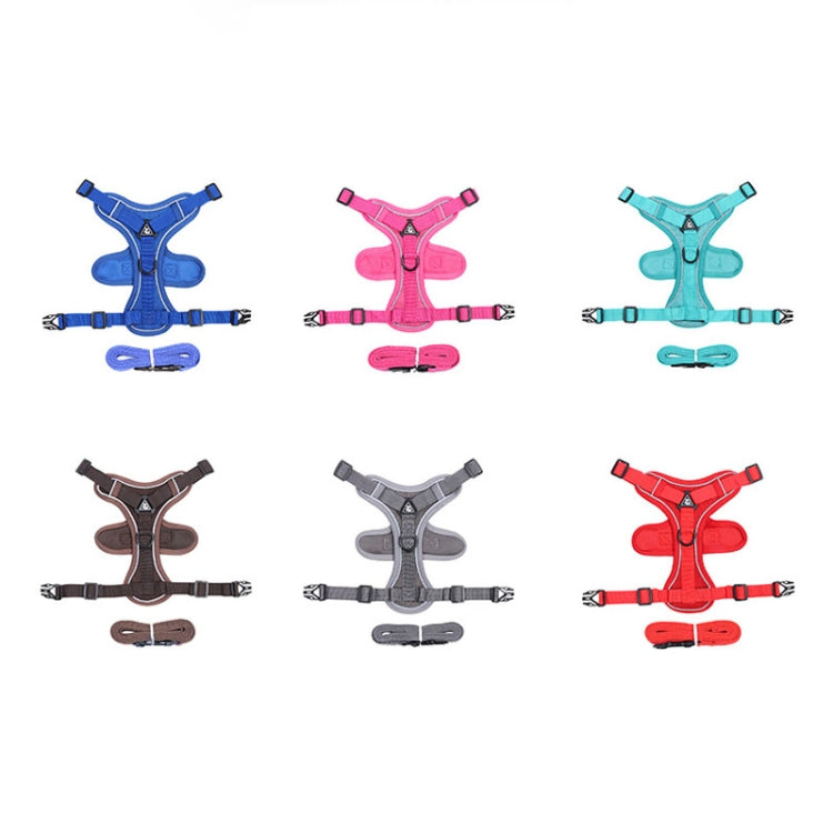 HT-864 Pet Traction Rope Reflective Breathable Dog Chest Strap Vest, Size: XL(Gray) - Leashes by PMC TechLife | Online Shopping South Africa | PMC TechLife