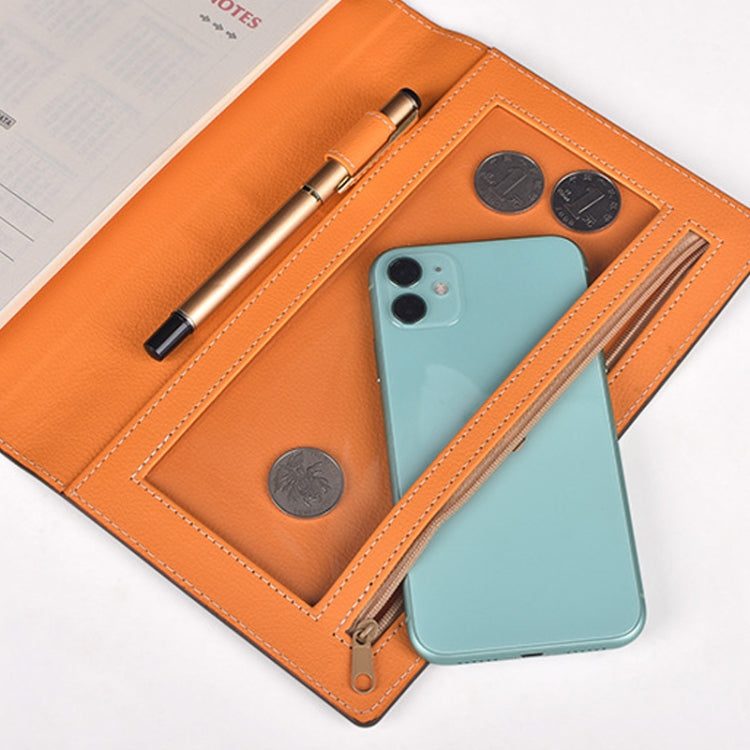 A5 Business Loose-leaf Notebook Office Stationery Leather PU Notepad(Red Brown) - Notebooks by PMc TechLife | Online Shopping South Africa | PMc TechLife | Buy Now Pay Later Mobicred