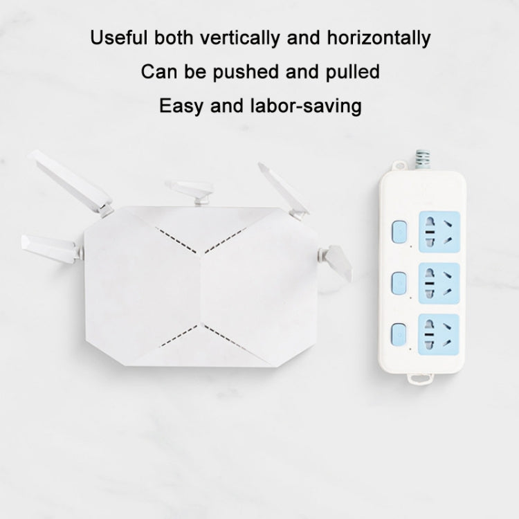 Traceless Wall Hanging Multifunction Plug-in Rack, Specification: Double - Shelf & Hooks by PMC TechLife | Online Shopping South Africa | PMC TechLife