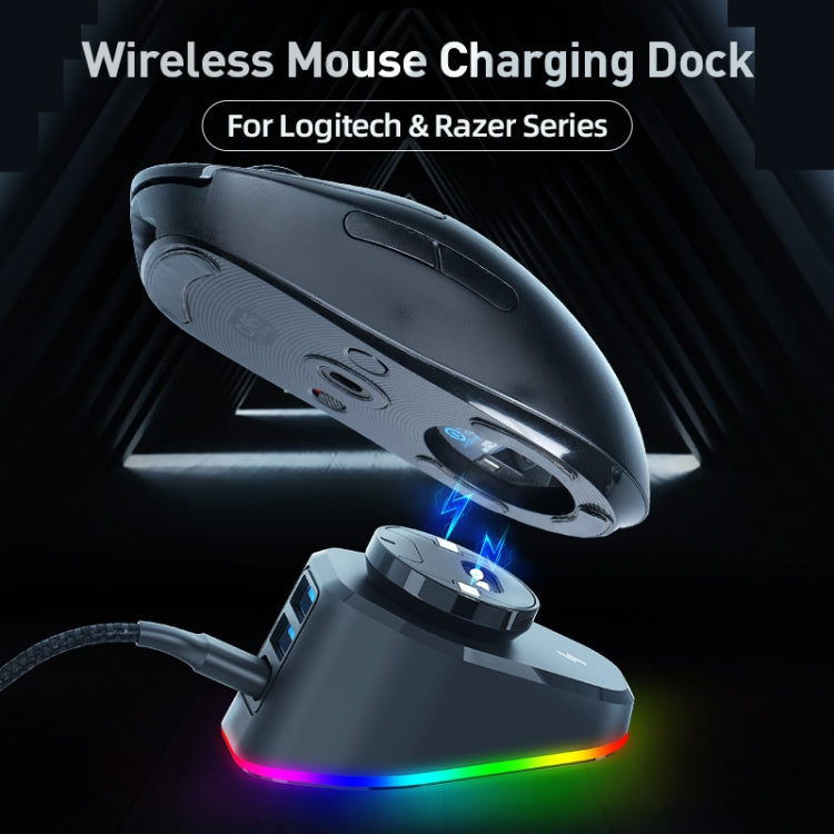 For Logitech G502 / GPW1 / 2 Wireless Mouse Charging Dock Stand White Stream - Other by PMC Jewellery | Online Shopping South Africa | PMC Jewellery | Buy Now Pay Later Mobicred