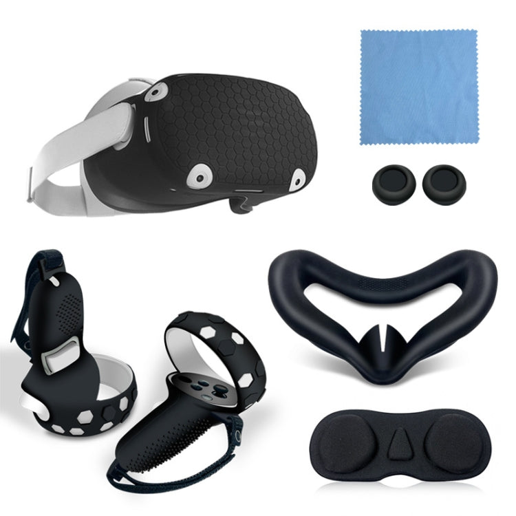 6 PCS/Set For Meta Quest Silicone All-Inclusive Console Controller Cover(Black) - free shipping - PMC TechLife - Order now!