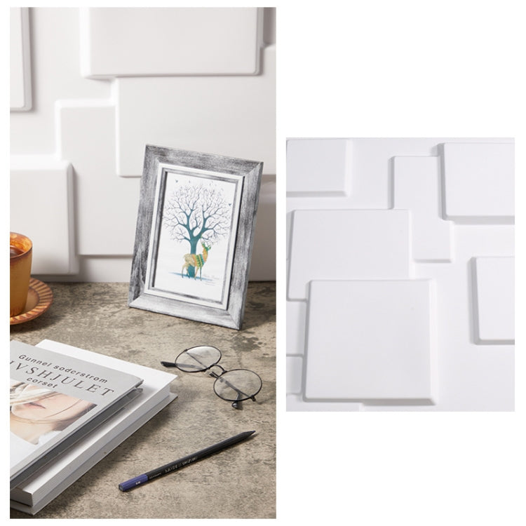 PVC Material Stereo 3D Shooting Background Board Photo Props,50 X 50cm(D095 Square Brick White) - free shipping - PMC TechLife - Order now!