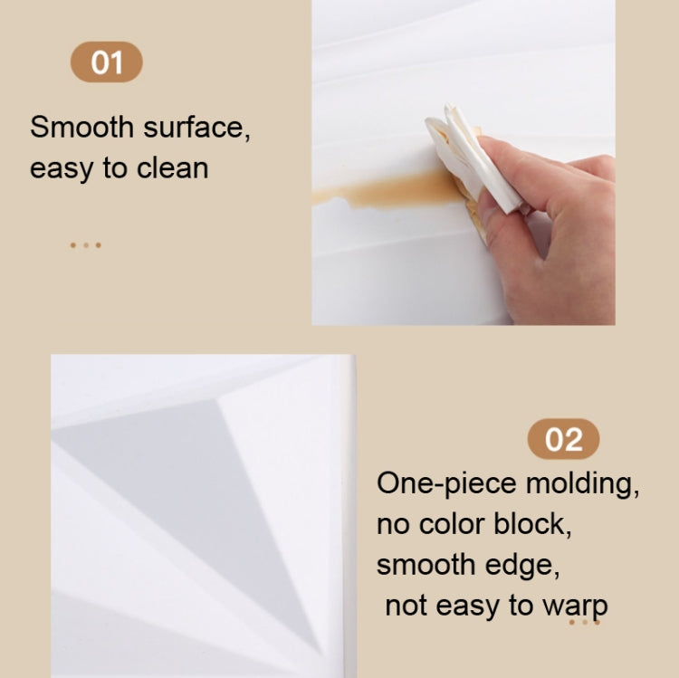 PVC Material Stereo 3D Shooting Background Board Photo Props,50 X 50cm(D094 European -style White) - Other by PMC TechLife | Online Shopping South Africa | PMC TechLife | Buy Now Pay Later Mobicred