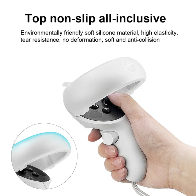 1 Pair  Controller Grip Anti-collision Silicone Ring for Meta Quest 2(Transparent) - VR Accessories by PMC TechLife | Online Shopping South Africa | PMC TechLife | Buy Now Pay Later Mobicred