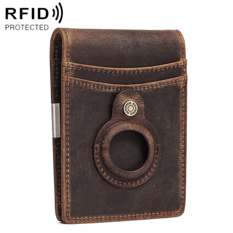 HUMERPAUL BP993 RFID Anti-Theft Brush Pocket Card Bag Suitable For AirTag(Dark Brown) - free shipping - PMC TechLife - Order now!