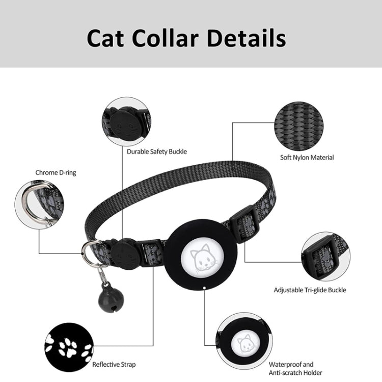Pet Cat Reflective Collar with Bell for Airtag Tracker(Light Green) - Pet Series by PMC TechLife | Online Shopping South Africa | PMC TechLife