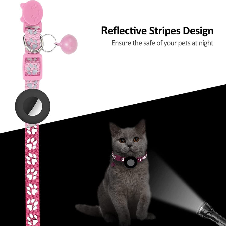 Pet Cat Reflective Collar with Bell for Airtag Tracker(Black) - Pet Series by PMC TechLife | Online Shopping South Africa | PMC TechLife