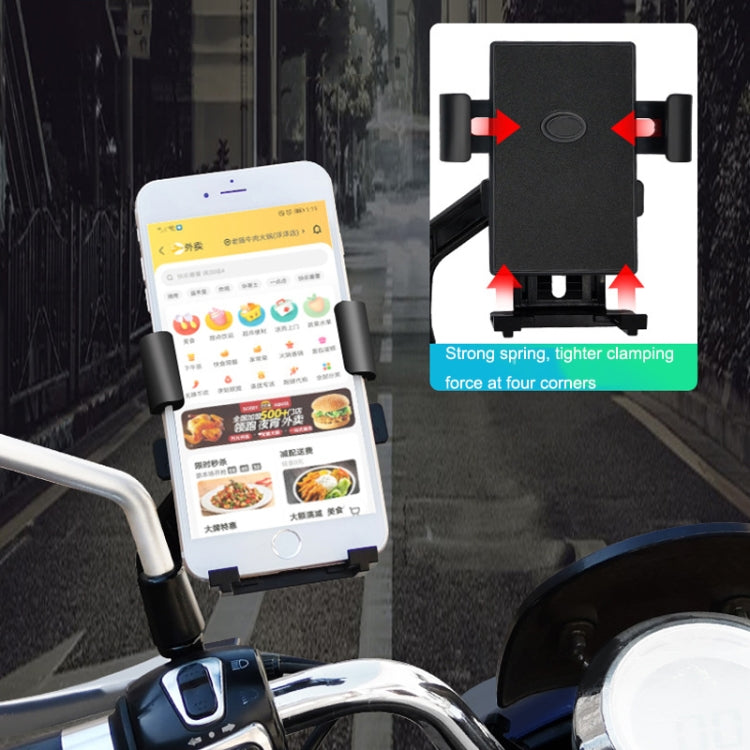 YY02 Bicycle Motorcycle Electric Vehicle Universal Mobile Phone Holder, Style: Rearview Mirror + Wrench + Screw - Holders by PMC TechLife | Online Shopping South Africa | PMC TechLife | Buy Now Pay Later Mobicred