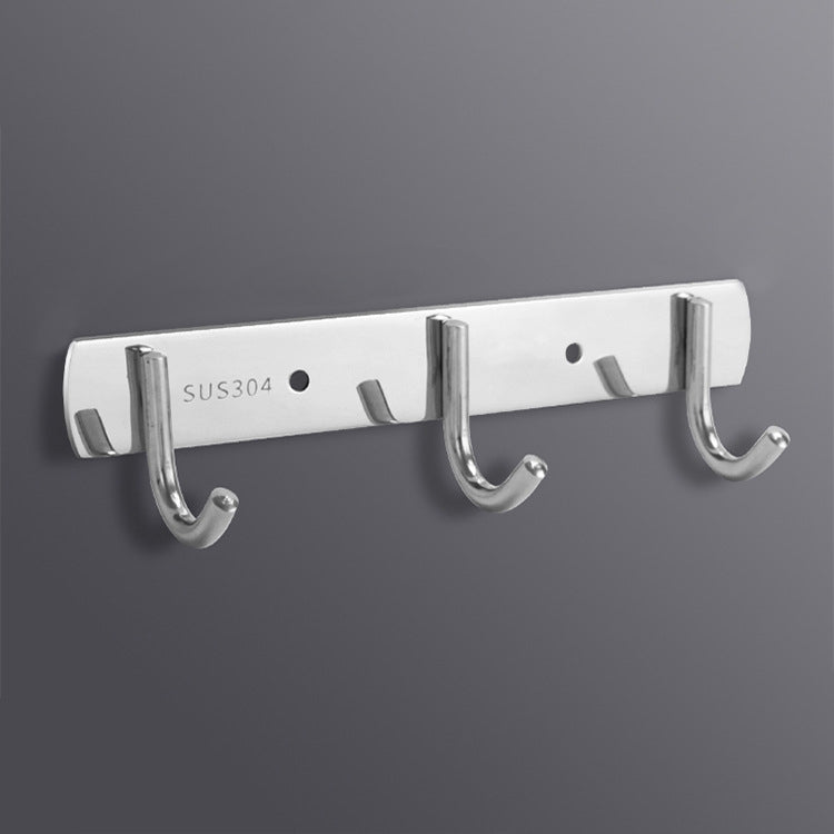 304 Stainless Steel No Punching Door Rear Coat Hook, Specification: 3 Hooks - Shelf & Hooks by PMC TechLife | Online Shopping South Africa | PMC TechLife
