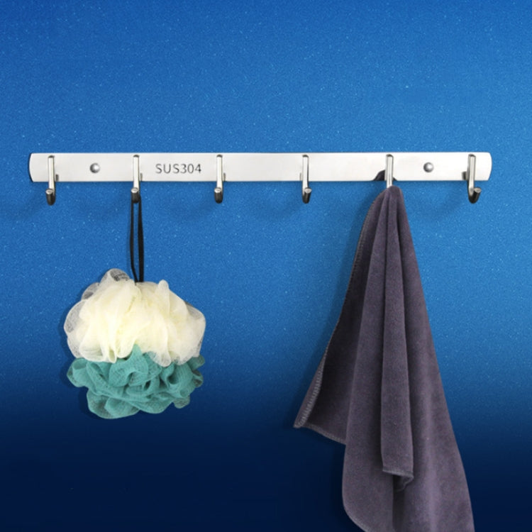 304 Stainless Steel No Punching Door Rear Coat Hook, Specification: 3 Hooks - Shelf & Hooks by PMC TechLife | Online Shopping South Africa | PMC TechLife