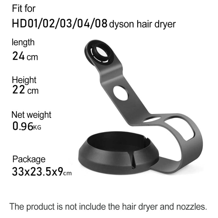 For Dyson Supersonic Hair Dryer Stand Holder With Cable Storage Function(Silver) - Hair Dryers & Accessories by PMC TechLife | Online Shopping South Africa | PMC TechLife