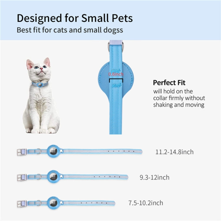 For Airtag Tracker Protective Cover Pet PU Collar, Specification: M(Purple) - Pet Series by PMC TechLife | Online Shopping South Africa | PMC TechLife