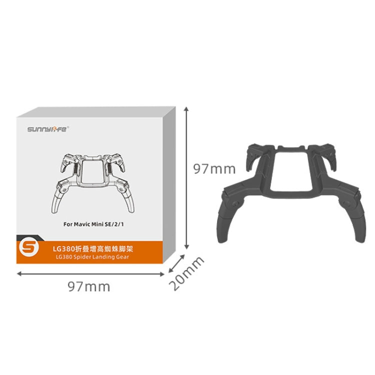 Sunnylife LG380 Heightening Spider Tripod Folding Drop Protection Bracket For DJI Mini 2 / SE / Mini 4K / DJI Mini 2 SE(Grey) - Other by Sunnylife | Online Shopping South Africa | PMC TechLife | Buy Now Pay Later Mobicred