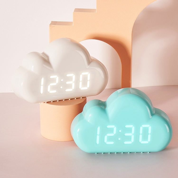 1966 Cute Cloud Shape Voice-activated LED Bedside Alarm Clock(White) - Novelty Clock by PMc TechLife | Online Shopping South Africa | PMc TechLife | Buy Now Pay Later Mobicred