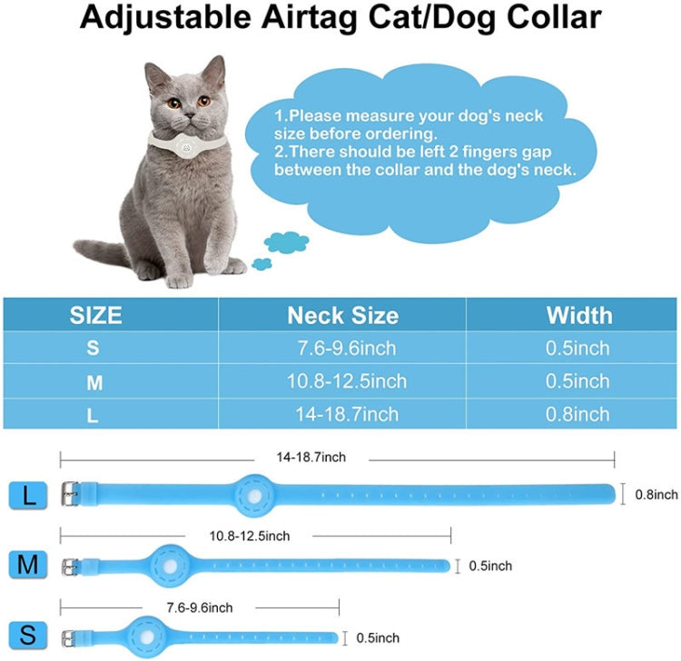 Pet Luminous Collar Locator Cover for Airtag, Specification: S(Luminous Blue) - Pet Series by PMc TechLife | Online Shopping South Africa | PMc TechLife | Buy Now Pay Later Mobicred