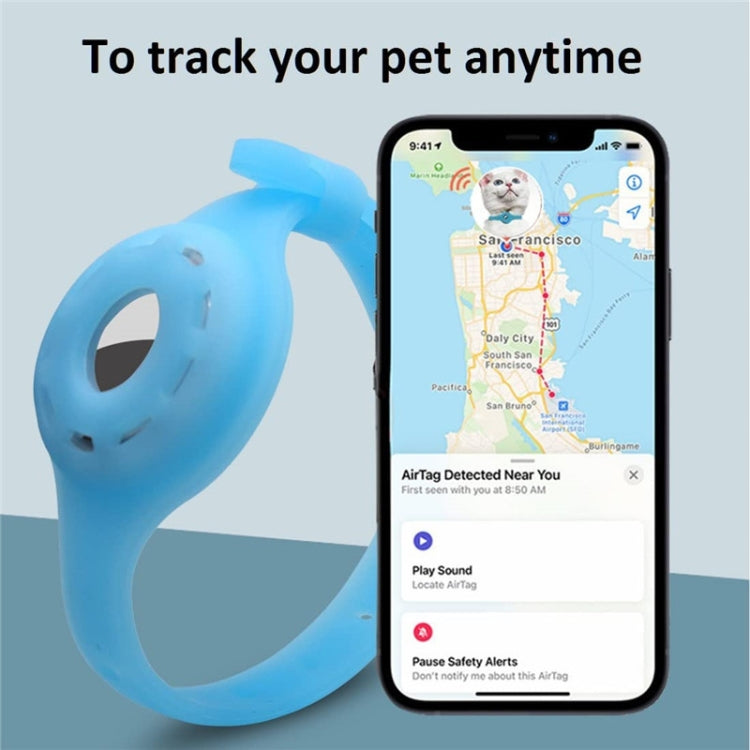 Pet Luminous Collar Locator Cover for Airtag, Specification: M(Luminous Blue) - Pet Series by PMc TechLife | Online Shopping South Africa | PMc TechLife | Buy Now Pay Later Mobicred