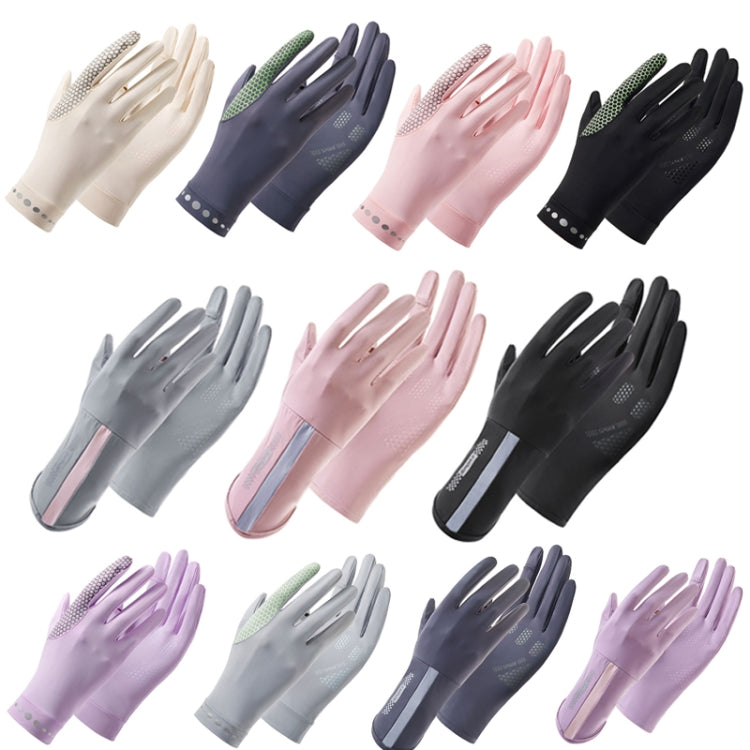 1 Pair XC-14 Riding Driving Sunscreen Anti-UV Fingerless Ice Silk Gloves, Style: Line (Dark Gray) - Safety Gloves by PMC TechLife | Online Shopping South Africa | PMC TechLife | Buy Now Pay Later Mobicred