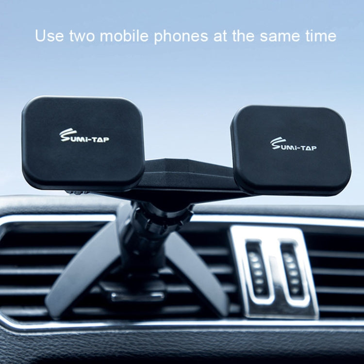 SUMITAP STH-S44Y Car Mobile Phone Double Head Magnetic Stand(Gray) - Universal Car Holders by SUMITAP | Online Shopping South Africa | PMC TechLife | Buy Now Pay Later Mobicred