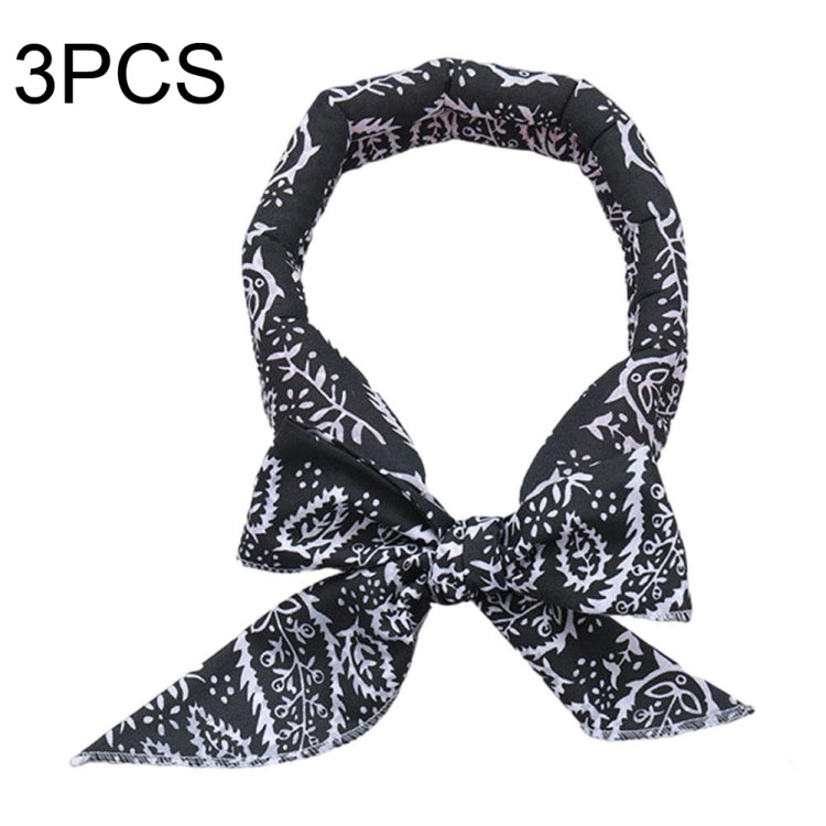 3 PCS Summer Cooling Bandana Neck Wraps Scarf For Women Men Kids Pet, Color: Black Leaves - Sports Towels by PMC TechLife | Online Shopping South Africa | PMC TechLife