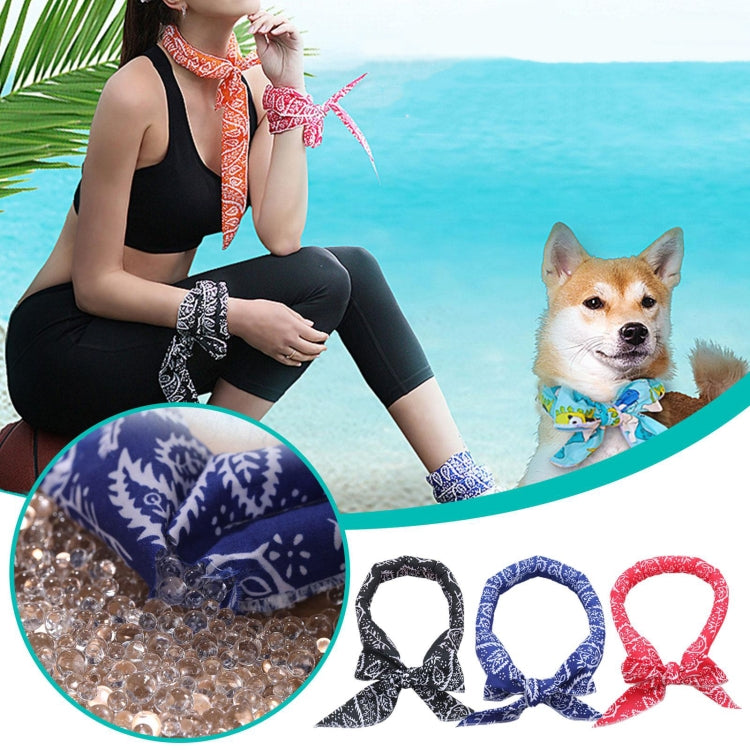 3 PCS Summer Cooling Bandana Neck Wraps Scarf For Women Men Kids Pet, Color: Black Leaves - Sports Towels by PMC TechLife | Online Shopping South Africa | PMC TechLife