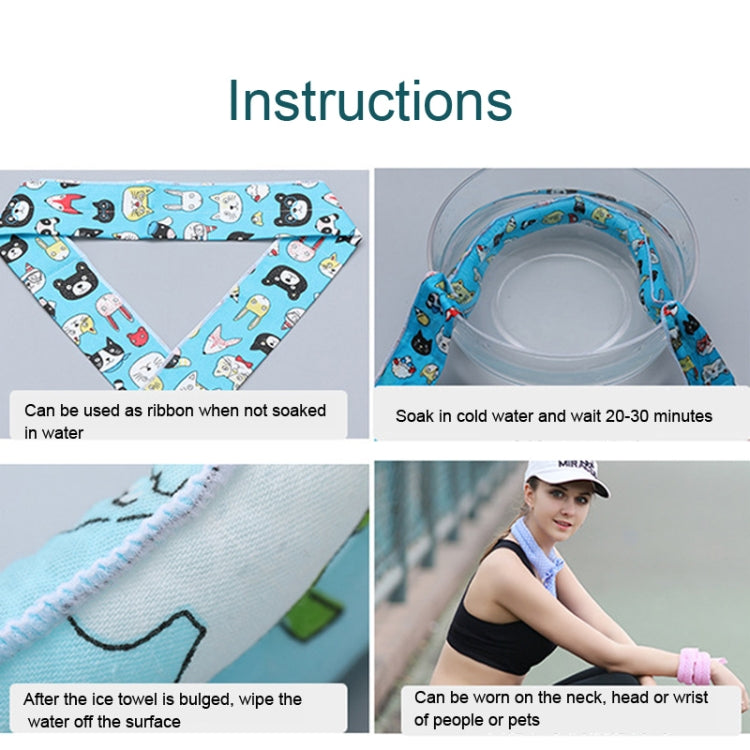 3 PCS Summer Cooling Bandana Neck Wraps Scarf For Women Men Kids Pet, Color: Green Leaves - Sports Towels by PMC TechLife | Online Shopping South Africa | PMC TechLife