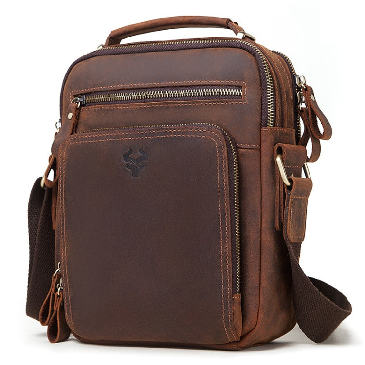 HUMERPAUL MH573 Men Shoulder Bag Leather Messengers Bag(Brown) - free shipping - PMC TechLife - Order now!