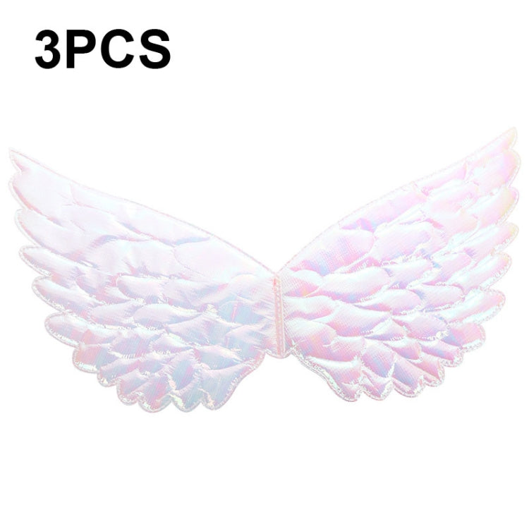 3 PCS Children Prom Dress Up Wings Elf Colorful Wings Party Costume Props(White) - Holiday Decorations by PMC TechLife | Online Shopping South Africa | PMC TechLife | Buy Now Pay Later Mobicred